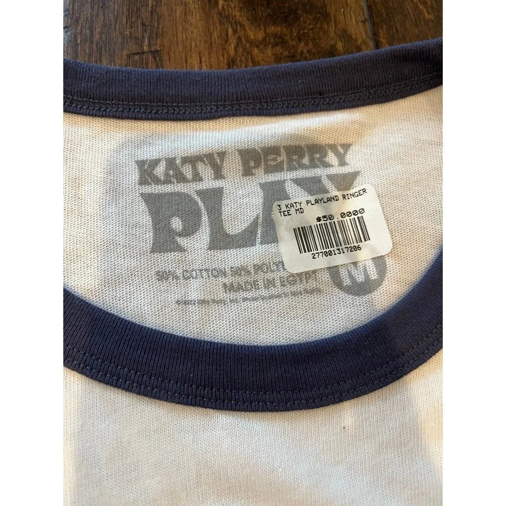 Katy Perry Playland Ringer T-Shirt size Medium NWT - Picture 4 of 7